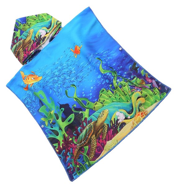 Dječje pončo LAGOON TREASURE šareno Dimenzije: 60 x 120 cm