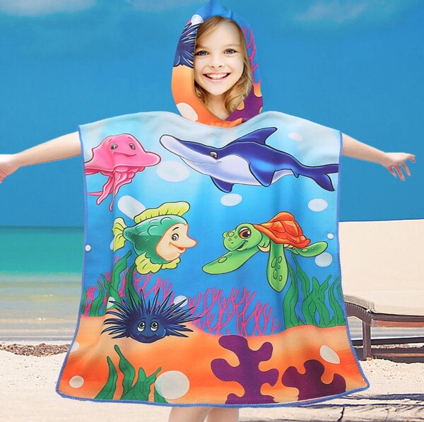 Dječje pončo SEA WORLD šareno Dimenzije: 60 x 120 cm