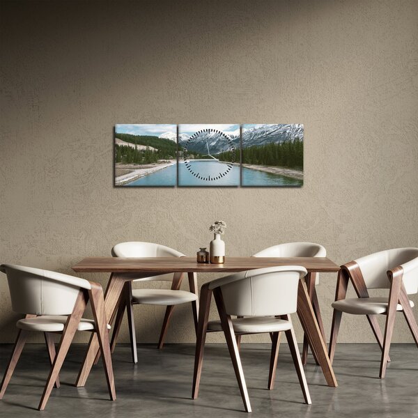 Slika planinskog krajolika (sa satom) (90x30 cm)