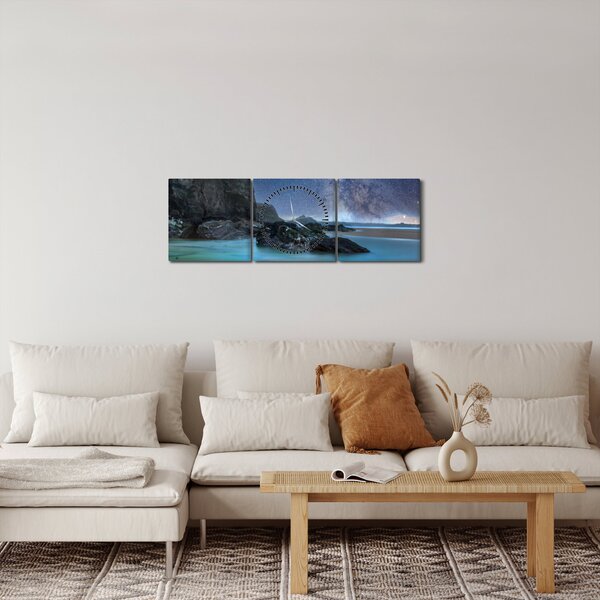 Slika plaže (sa satom) (90x30 cm)