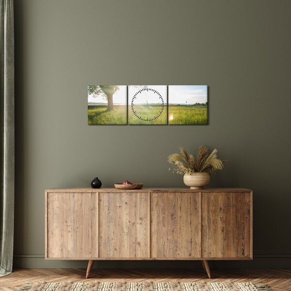 Slika ljetne livade (sa satom) (90x30 cm)