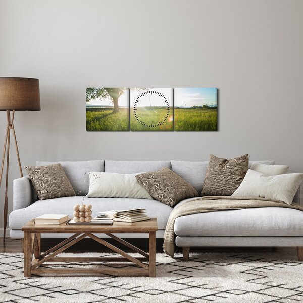 Slika ljetne livade (sa satom) (90x30 cm)