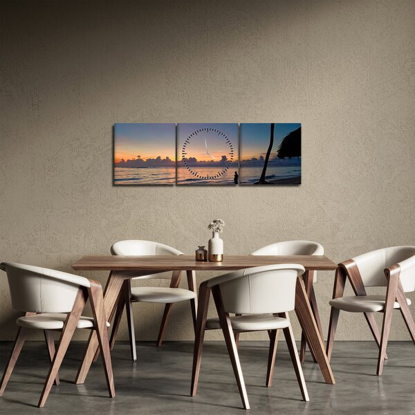 Slika žene na plaži (sa satom) (90x30 cm)