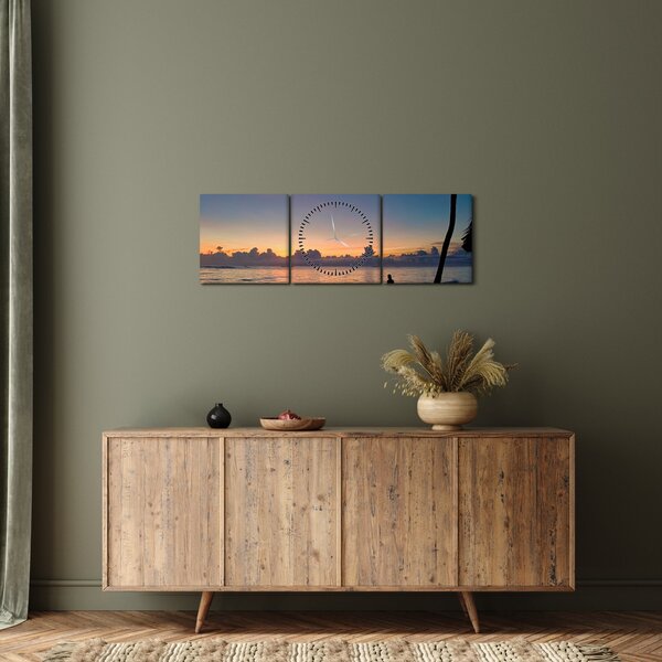Slika žene na plaži (sa satom) (90x30 cm)