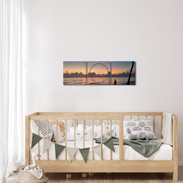 Slika žene na plaži (sa satom) (90x30 cm)