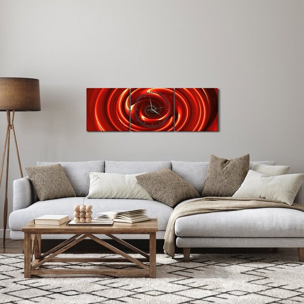 Apstraktna slika - crvena spirala (sa satom) (90x30 cm)