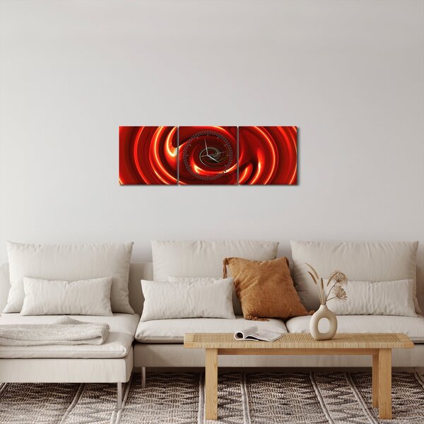 Apstraktna slika - crvena spirala (sa satom) (90x30 cm)