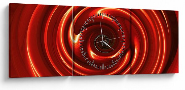 Apstraktna slika - crvena spirala (sa satom) (90x30 cm)