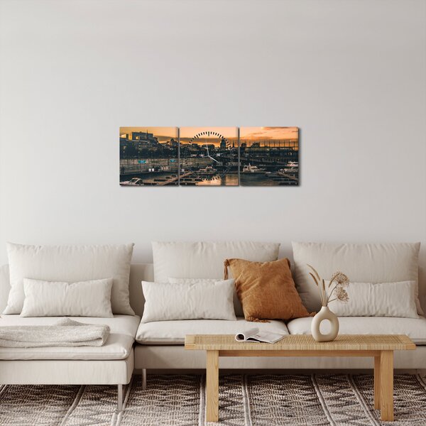 Slika - lučki gradić (sa satom) (90x30 cm)