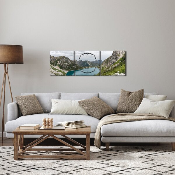 Slika jezera u planinama (sa satom) (90x30 cm)