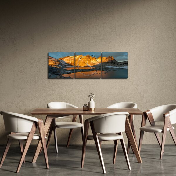 Slika visokogorskog krajolika (sa satom) (90x30 cm)