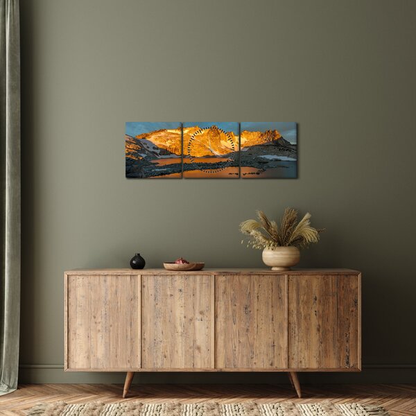 Slika visokogorskog krajolika (sa satom) (90x30 cm)