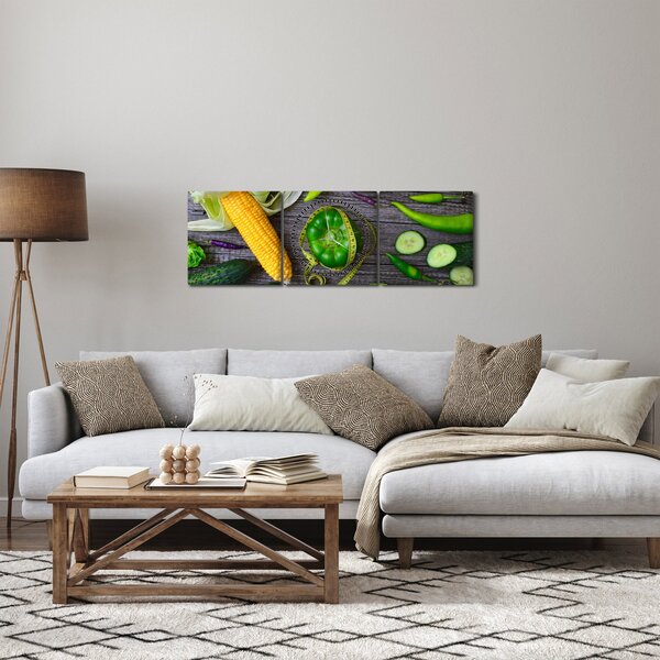 Slika s povrćem (sa satom) (90x30 cm)