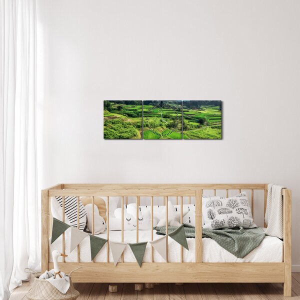 Slika rižinih polja (sa satom) (90x30 cm)