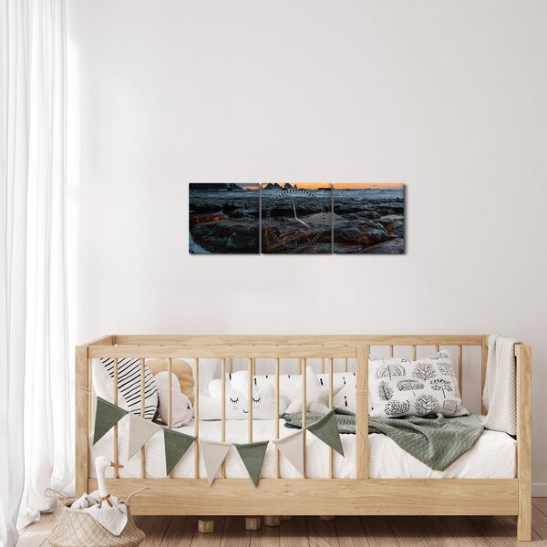 Slika - krajolik na Novom Zelandu (sa satom) (90x30 cm)