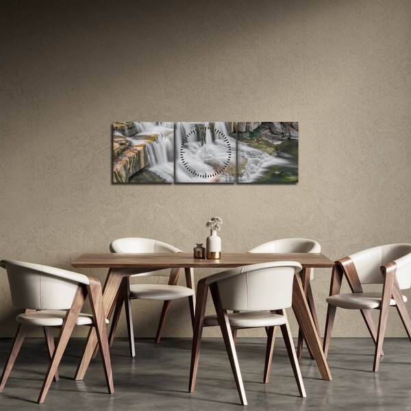 Slika slapova (sa satom) (90x30 cm)