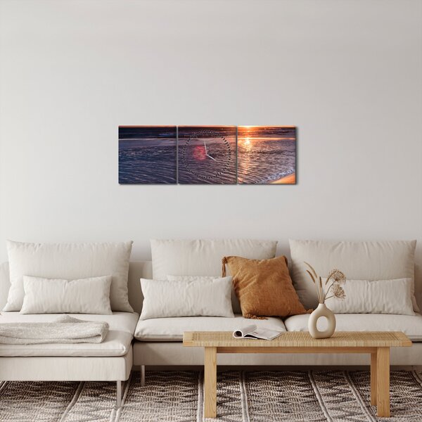Slika zalaska sunca (sa satom) (90x30 cm)