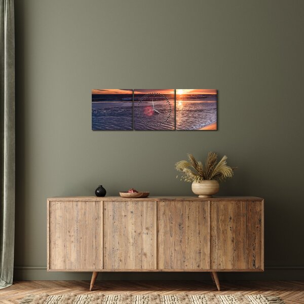 Slika zalaska sunca (sa satom) (90x30 cm)