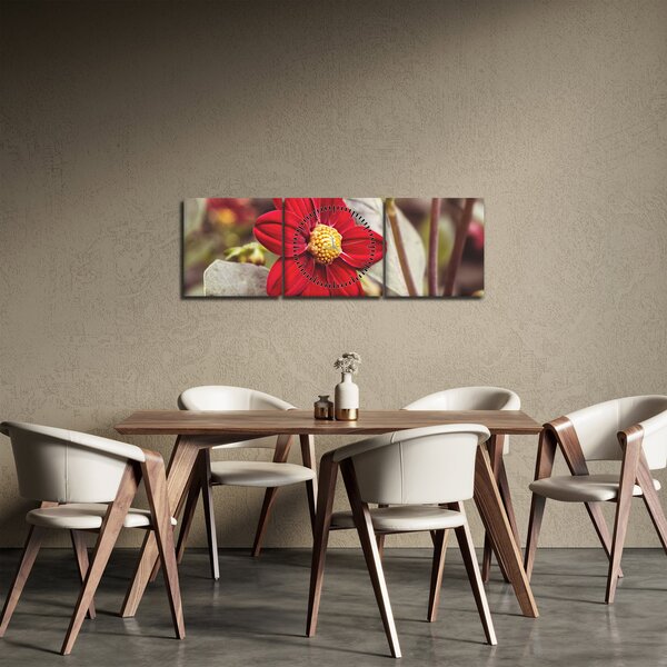 Slika cvijeta (sa satom) (90x30 cm)