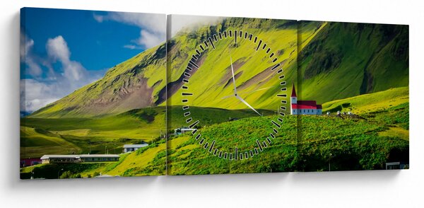 Slika planinskog krajolika (sa satom) (90x30 cm)
