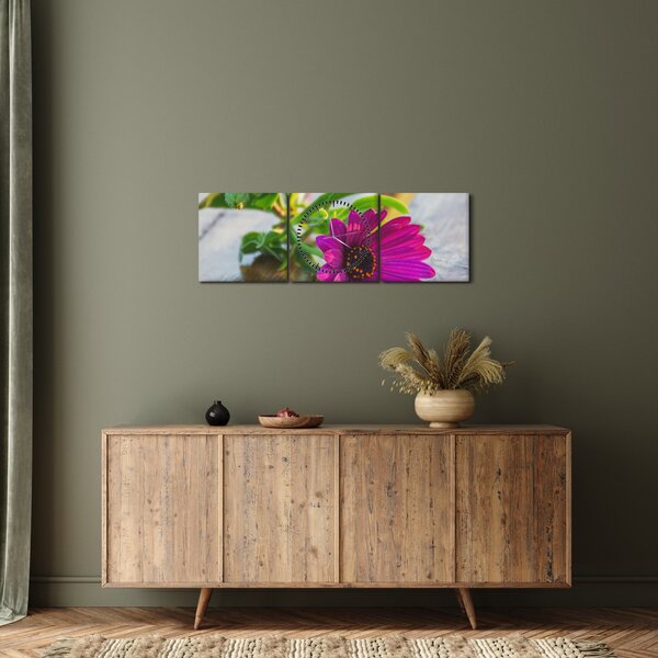 Slika rezanog cvijeta (sa satom) (90x30 cm)