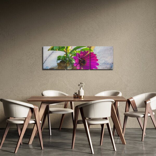 Slika rezanog cvijeta (sa satom) (90x30 cm)