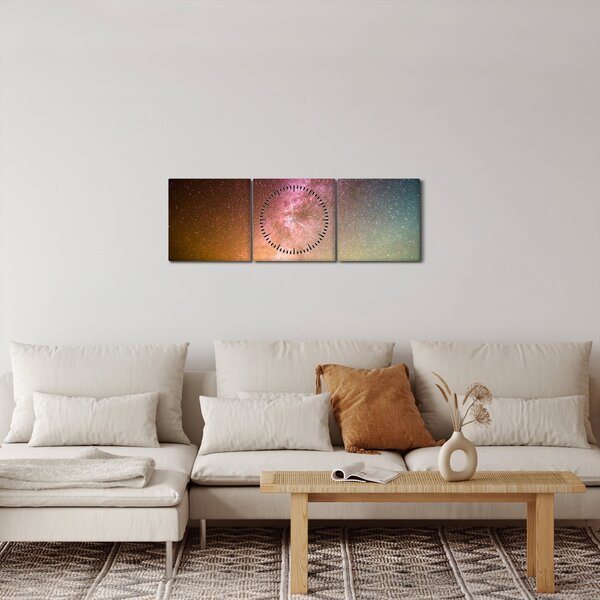 Slika - nebo puno zvijezda (sa satom) (90x30 cm)