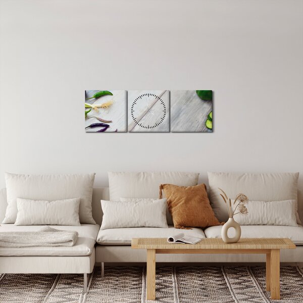 Slika povrća (sa satom) (90x30 cm)