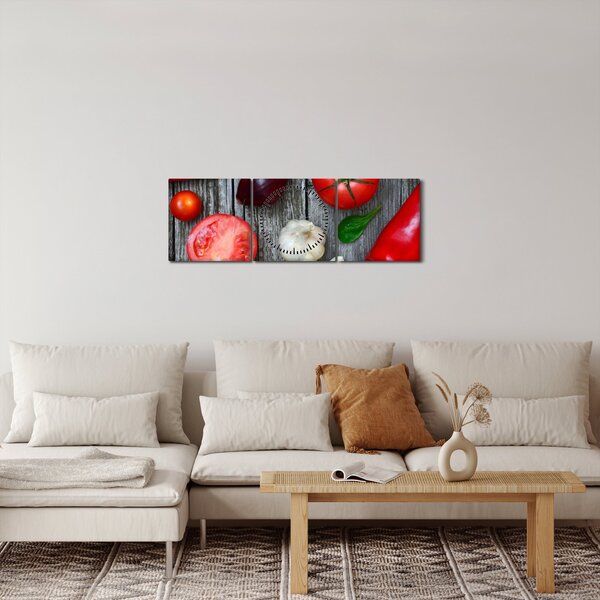 Slika povrća (sa satom) (90x30 cm)
