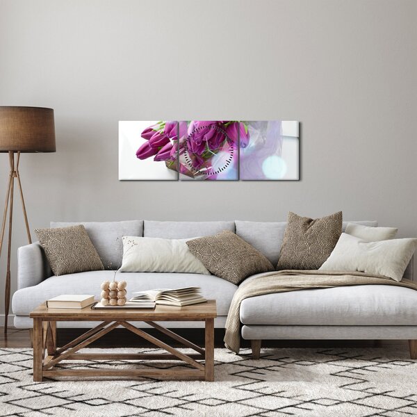 Slika - buket tulipana (sa satom) (90x30 cm)