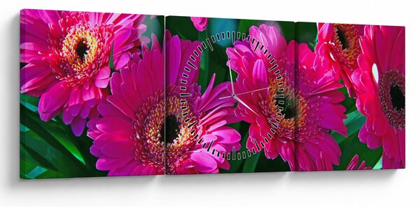 Slika - cvijeće (sa satom) (90x30 cm)