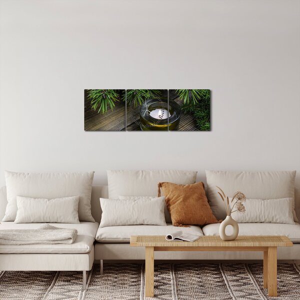 Slika - božićna svijeća (sa satom) (90x30 cm)