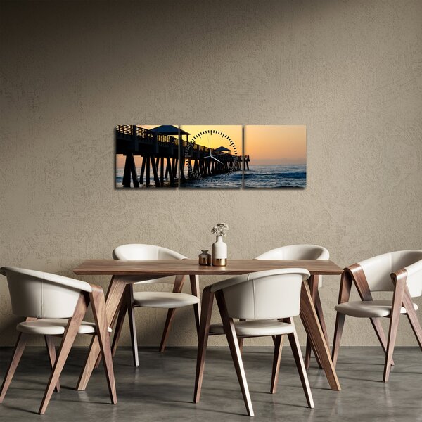 Slika plaže (sa satom) (90x30 cm)