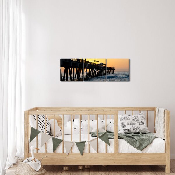 Slika plaže (sa satom) (90x30 cm)