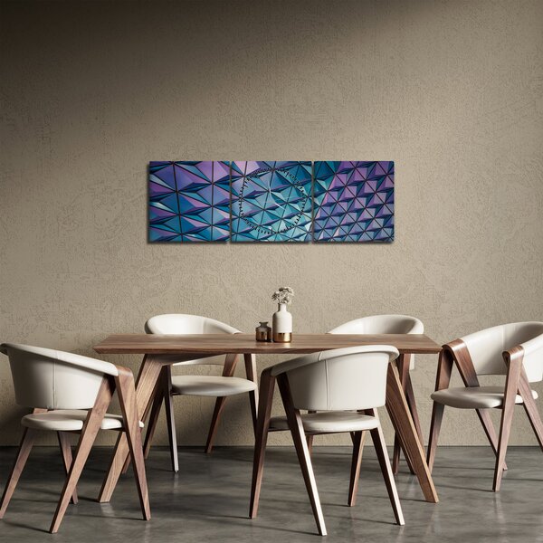 Slika - struktura boje (sa satom) (90x30 cm)