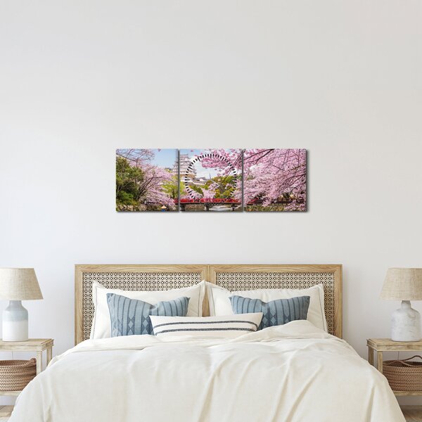 Slika japanske trešnje (sa satom) (90x30 cm)
