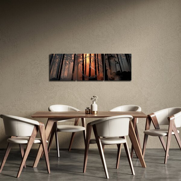 Slika mračne šume (sa satom) (90x30 cm)