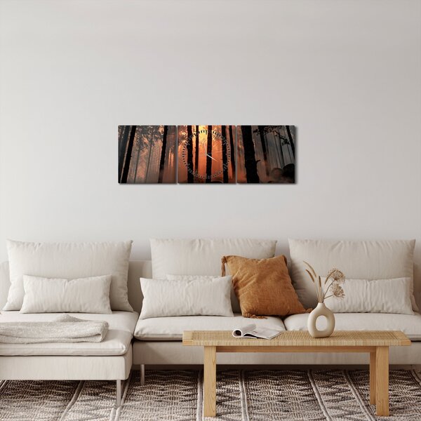 Slika mračne šume (sa satom) (90x30 cm)