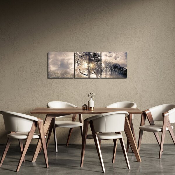 Slika drveta u magli (sa satom) (90x30 cm)