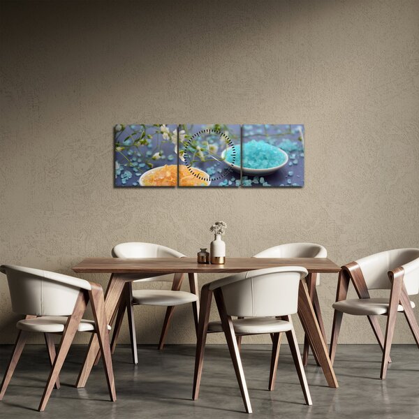 Slika šarene morske soli (sa satom) (90x30 cm)