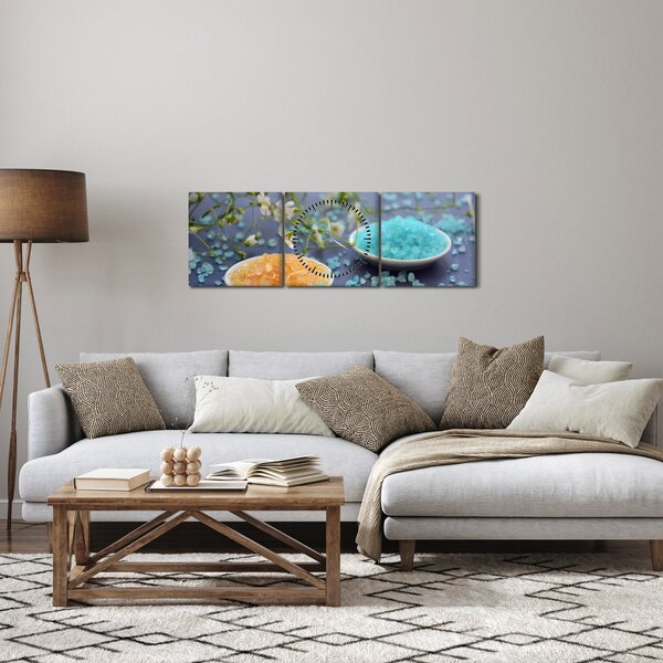 Slika šarene morske soli (sa satom) (90x30 cm)