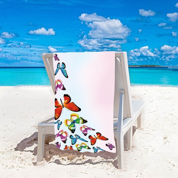 Brzosušeći ručnik za plažu SILMARI šarena 100×180 cm, 100% mikrovlakna