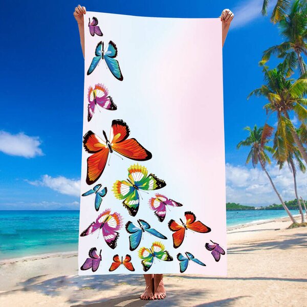 Brzosušeći ručnik za plažu SILMARI šarena 100×180 cm, 100% mikrovlakna