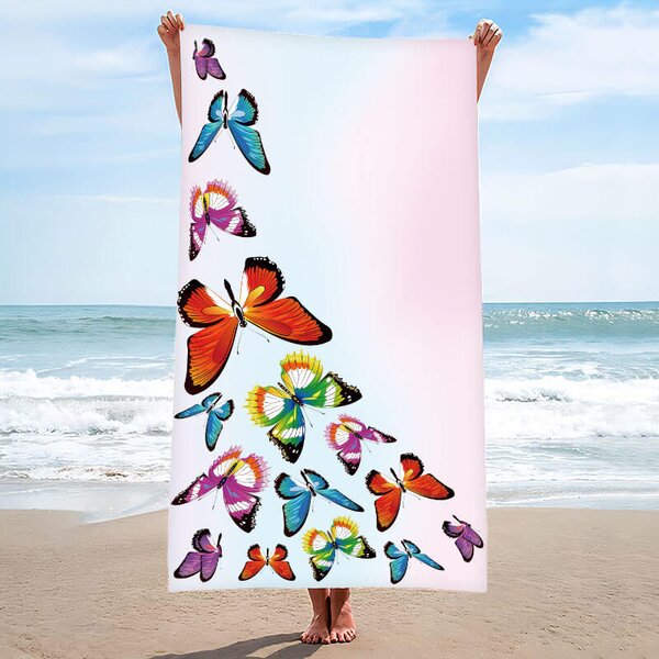 Brzosušeći ručnik za plažu SILMARI šarena 100×180 cm, 100% mikrovlakna