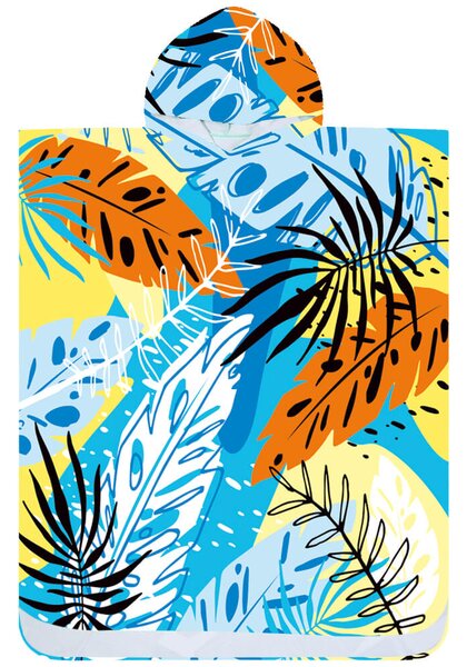 Plažni set SUMMER FRESH – ručnik 100×180 cm i pončo 80×145 cm, šareni