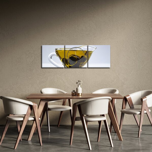 Slika maslinovog ulja (sa satom) (90x30 cm)