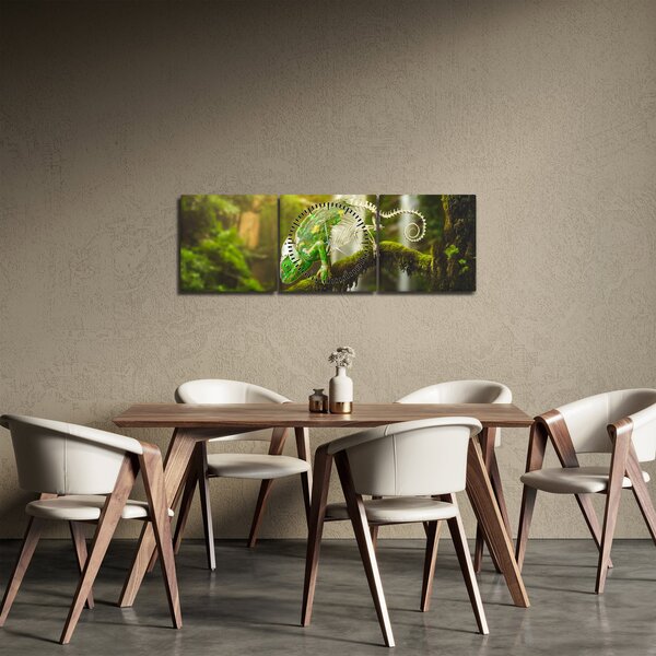 Slika gušterice (sa satom) (90x30 cm)