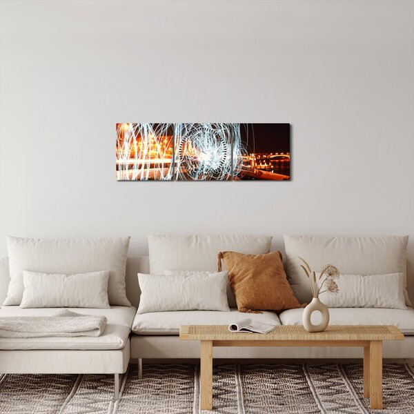 Slika svjetlosnih valova (sa satom) (90x30 cm)
