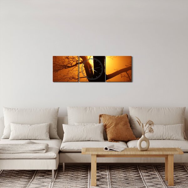 Slika drveta pri zalasku sunca (sa satom) (90x30 cm)