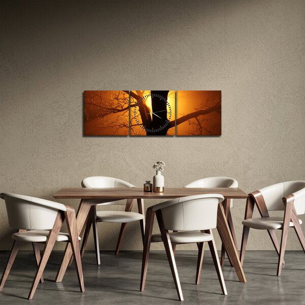 Slika drveta pri zalasku sunca (sa satom) (90x30 cm)